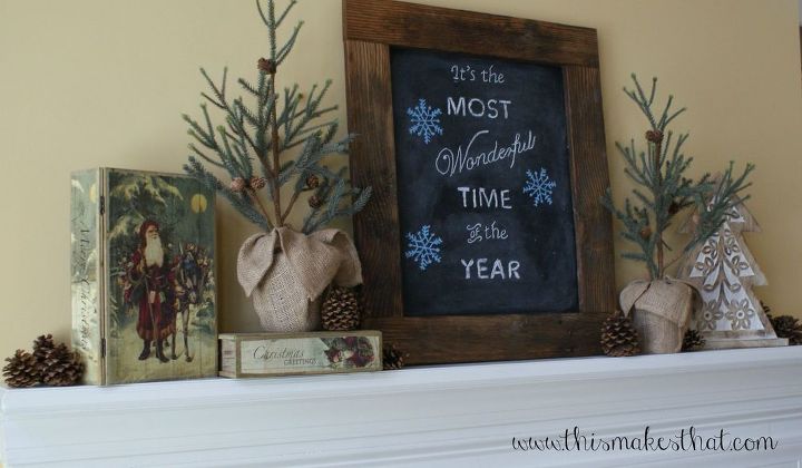 chalkboard mantel