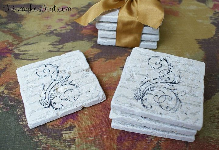 diy stamped coasters