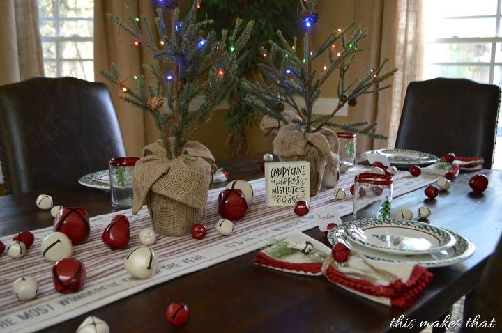 jingle bell holiday table setting