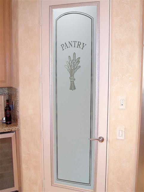 24 Inch Pantry Door With Glass Glass Door Ideas   Etched Glass Pantry Door 