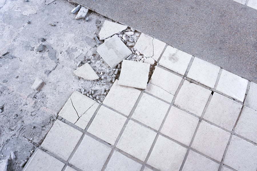 broken tiles