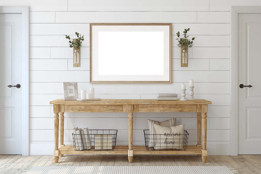 farmhouse entryway table