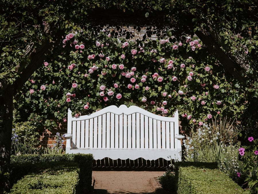 wooden garden bench