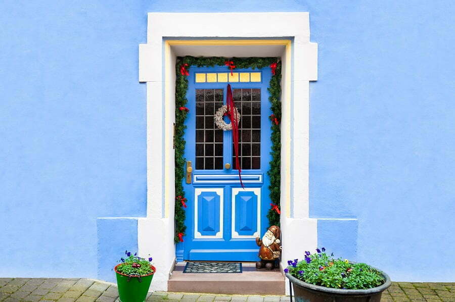 blue front door