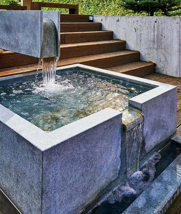 modern water fountain