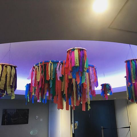 Collaborative And Colorful: Paper Streamers Bring Community Art To Life In The Hebrides! decor with streamers