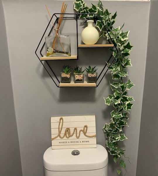 Nature-inspired And Artistic Ivy Decoration For Downstairs Toilet ivy decor