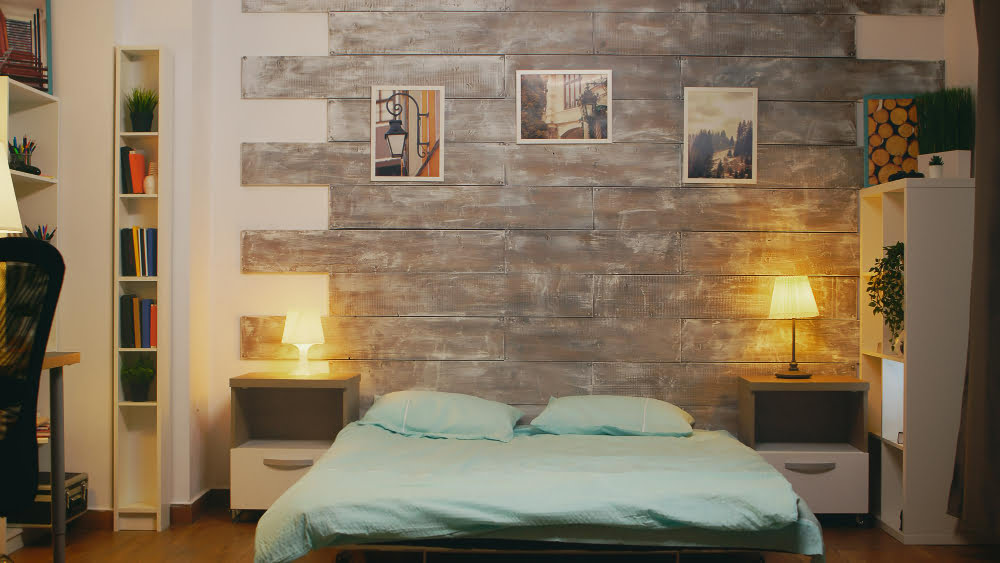 Urban loft-style bedroom