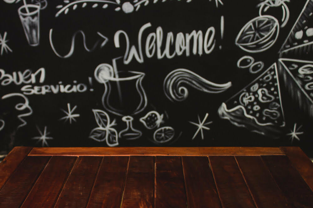 photo backdrop chalkboard