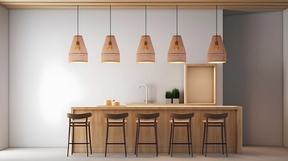 Pendant Lights in kitchen island