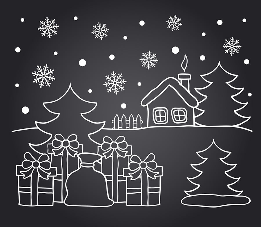 Winter Wonderland chalkboard