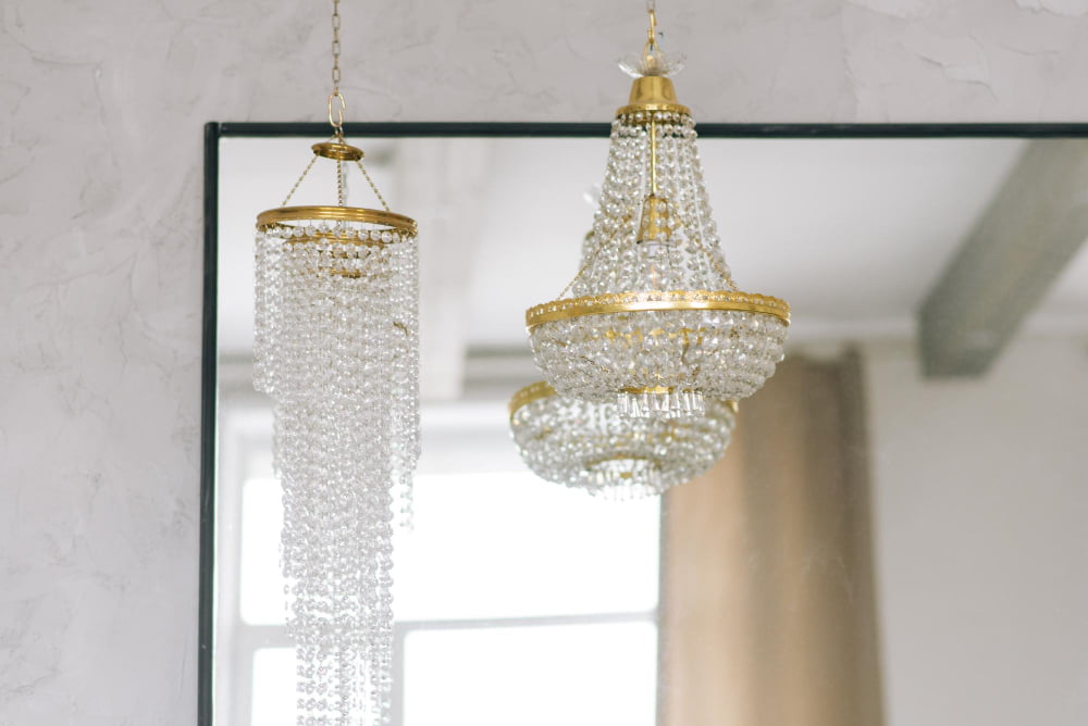 beaded pendant light