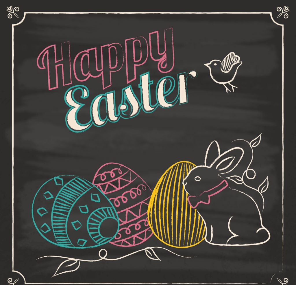 chalkboard Easter Bunny