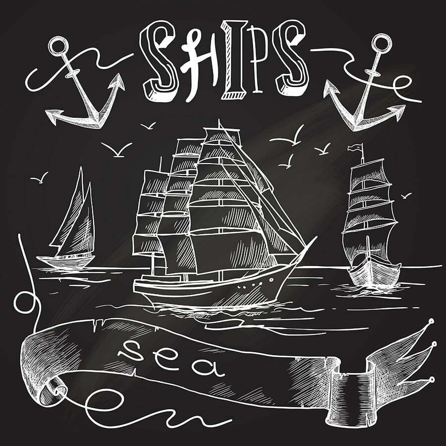 chalkboard Sailboat