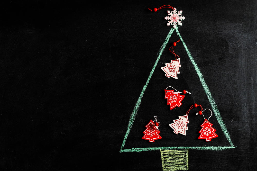chalkboard christmas tree