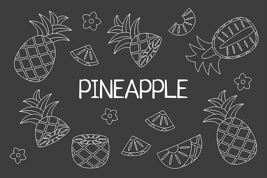 chalkboard pineapple