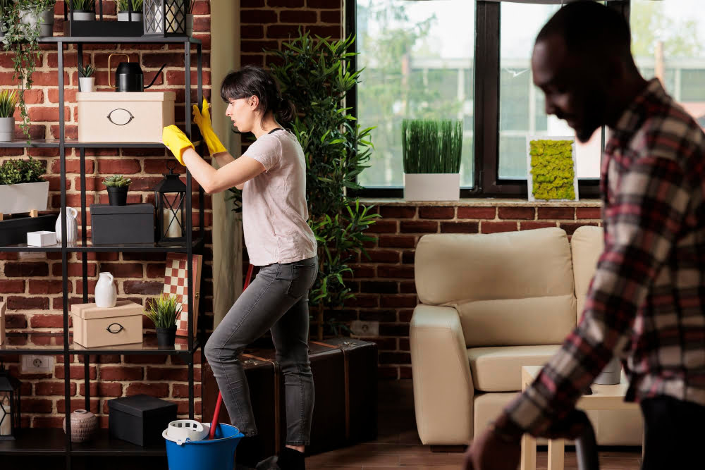 cleaning shelf