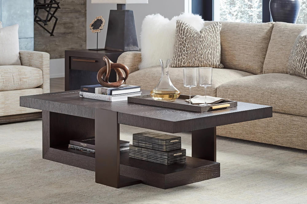 coffee table with shelf