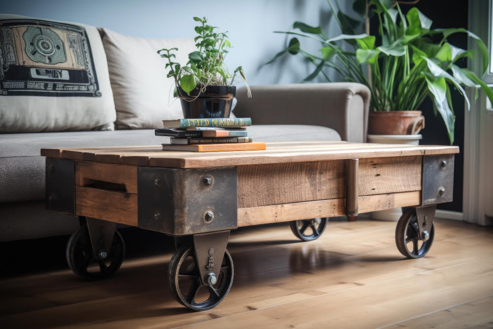 coffee table with wheels