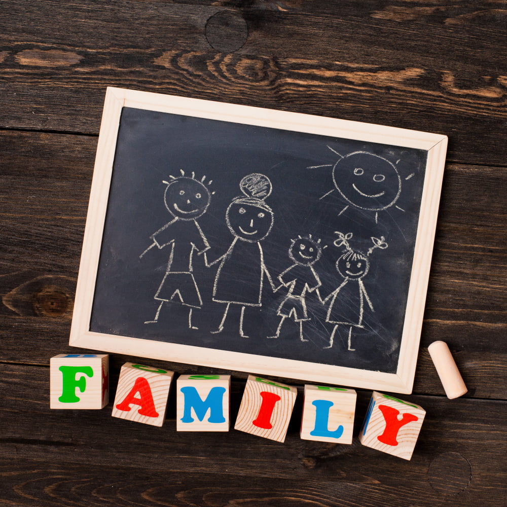 family chalkboard
