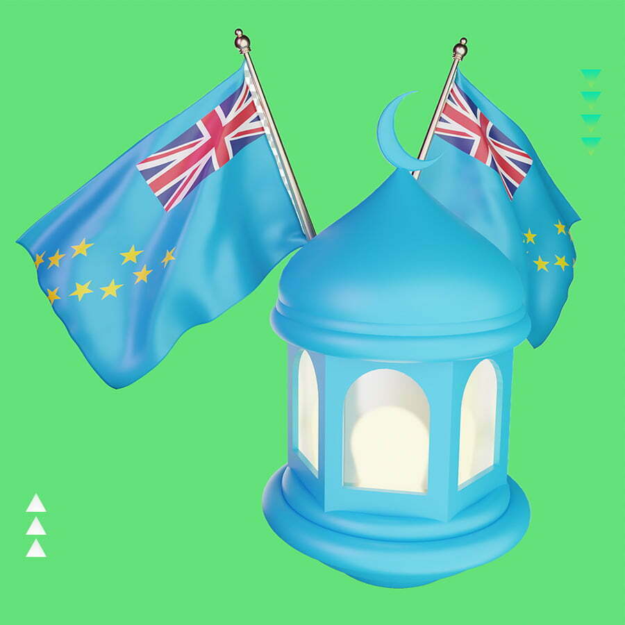 flags in lantern