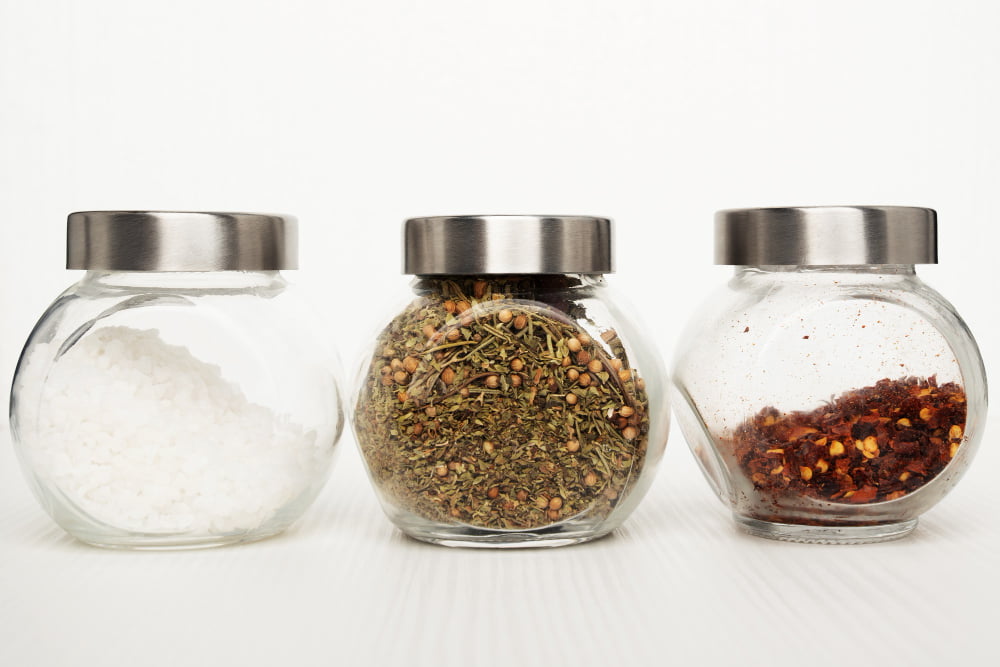 glass jars for spices