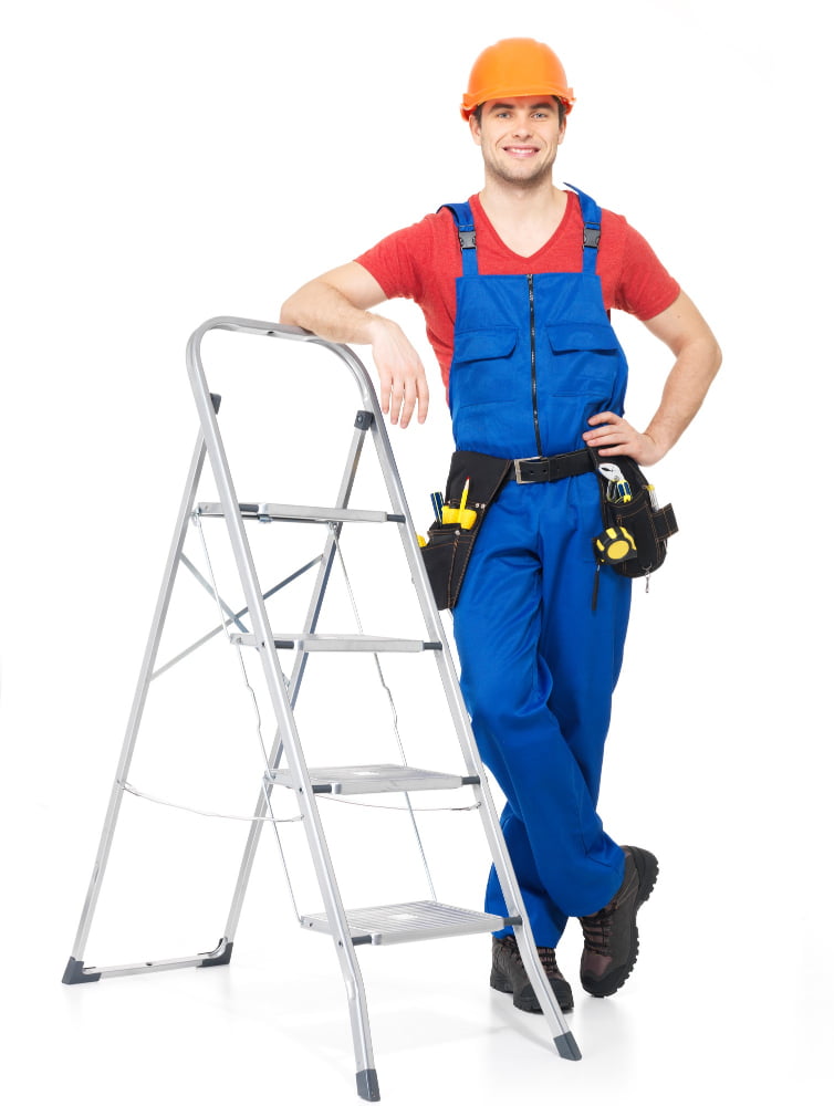 ladder with tools