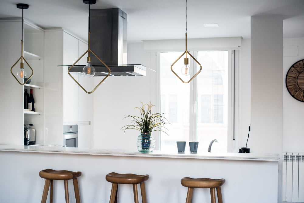 matching pendant light island