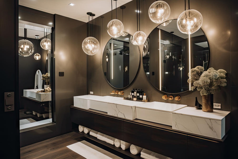 pendant lights bathroom