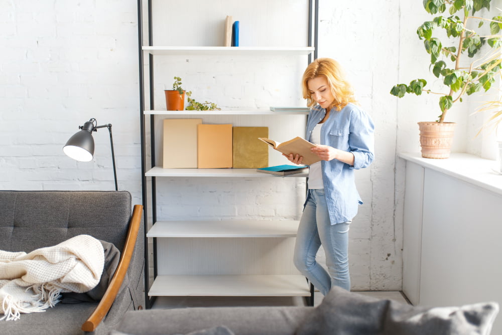 standing shelf living room