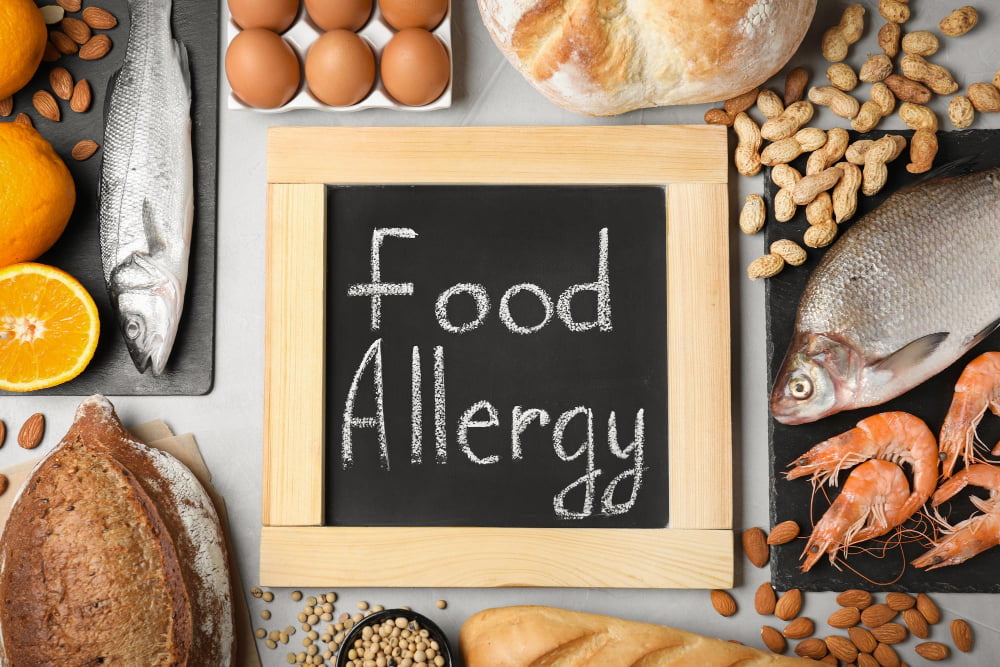 Allergen menu chalkboard