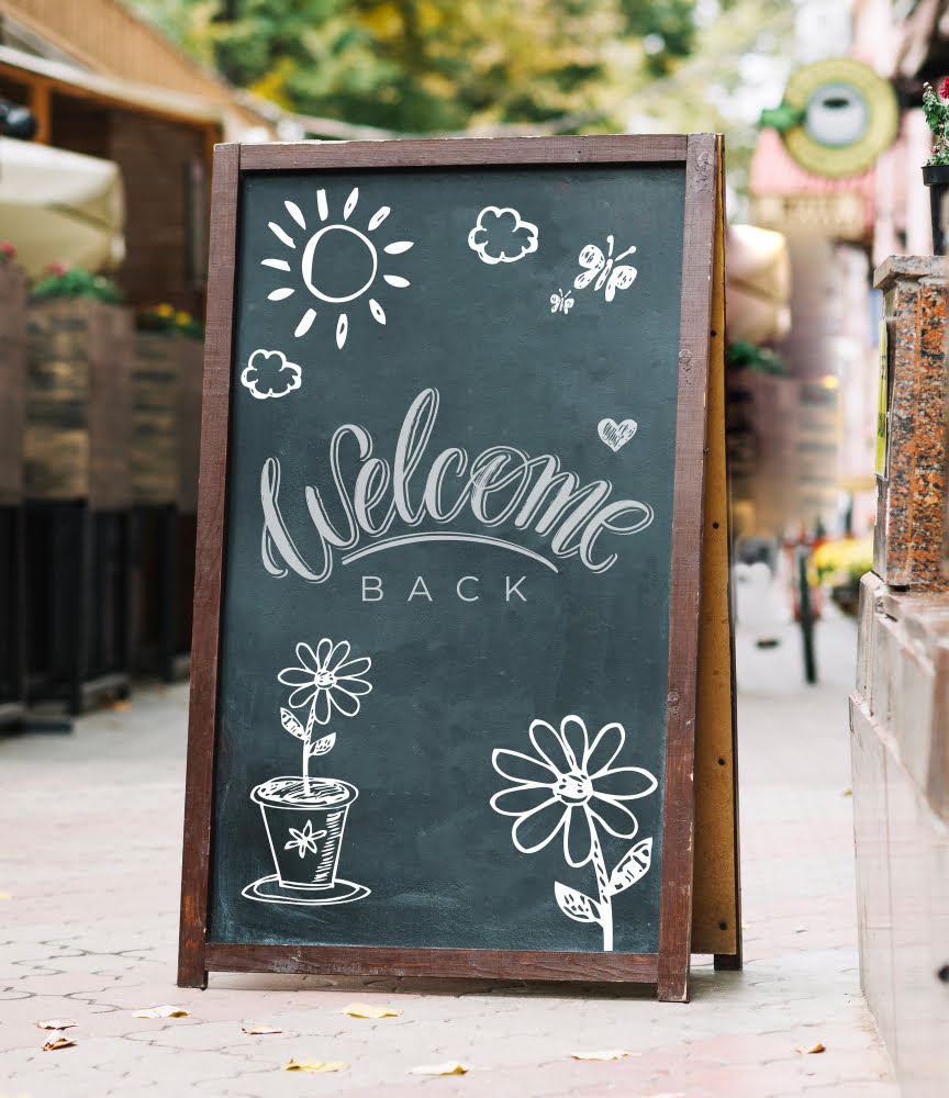 Chalkboard Welcome Sign 