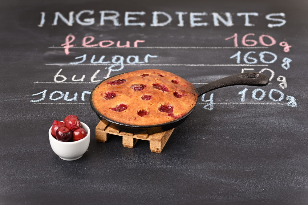 Chalkboard dessert recipe