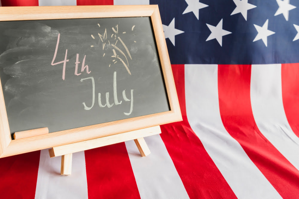 american flag drawing chalkboard