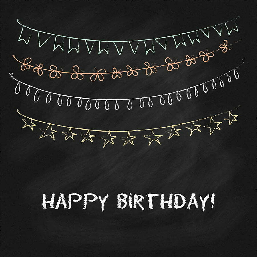 birthday Banner chalkboard