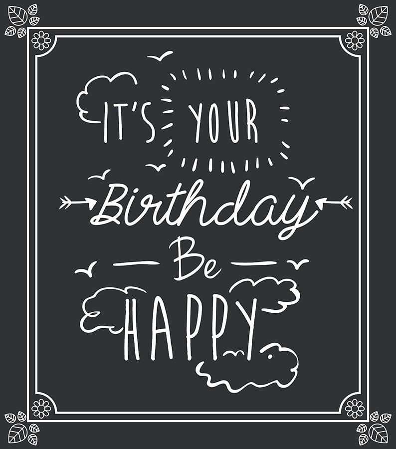 birthday quotes chalkboard