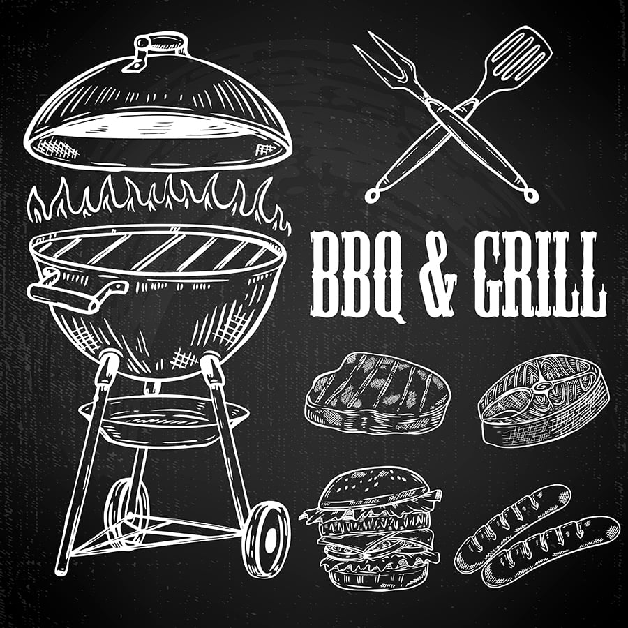 chalkboard BBQ Menu