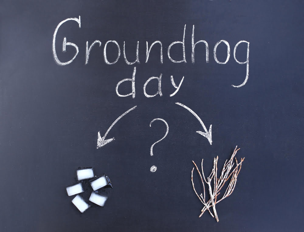 chalkboard Groundhog day