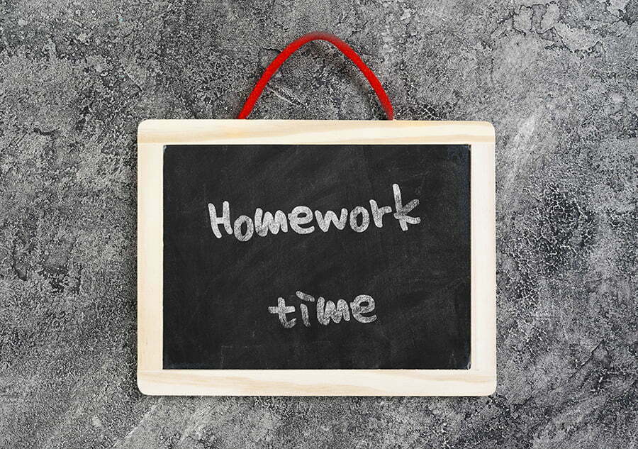 chalkboard Homework Station