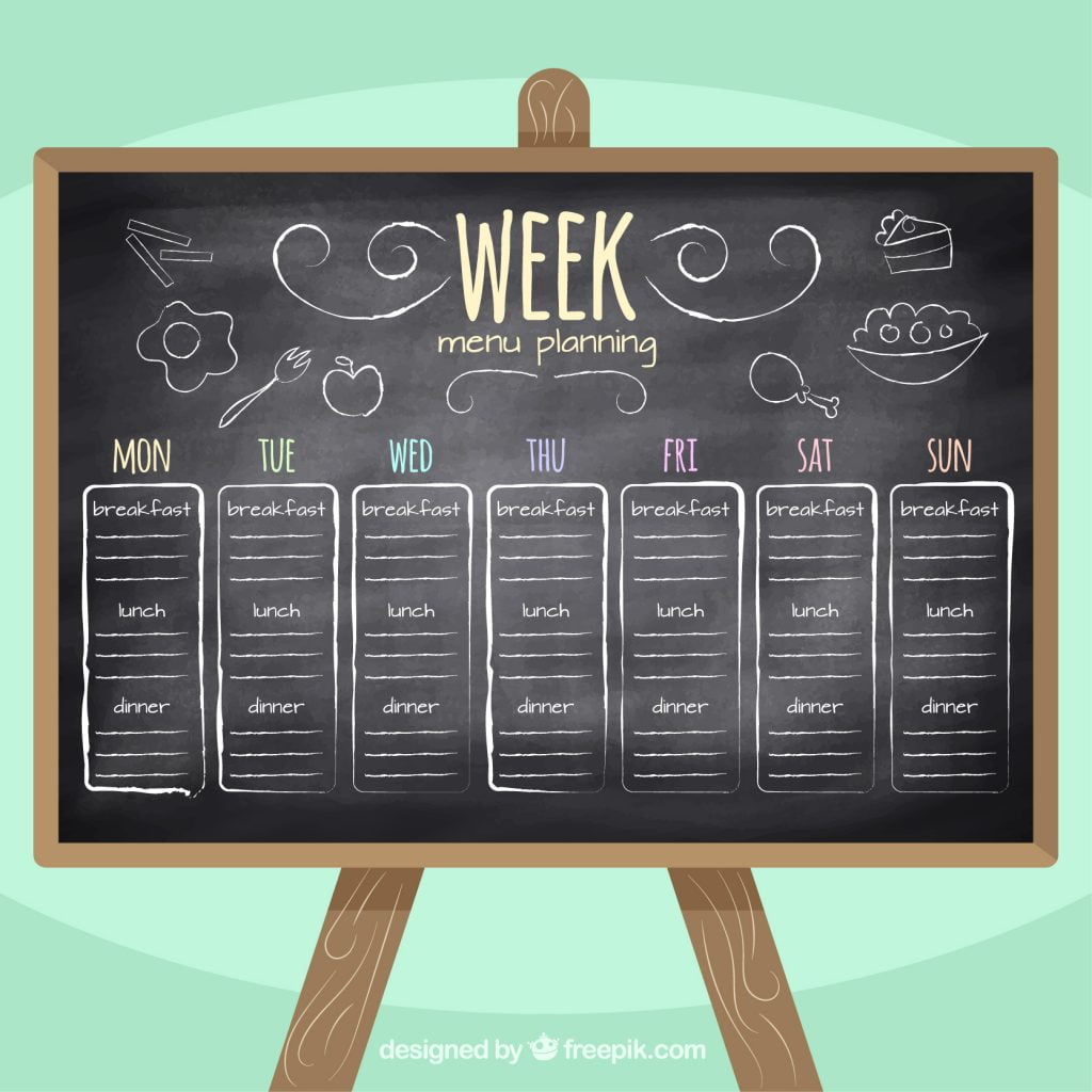 chalkboard Meal Planner