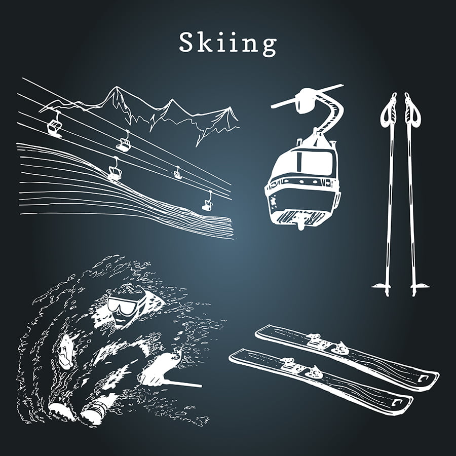 chalkboard Ski Lift