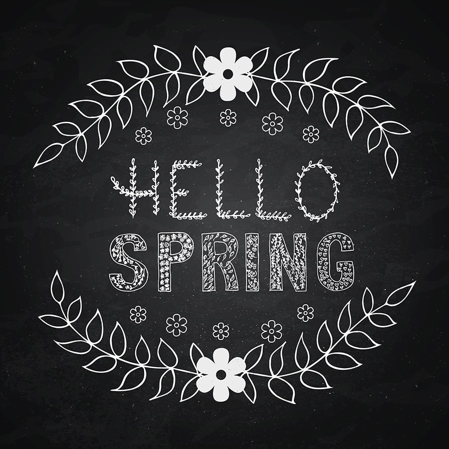 chalkboard Spring Theme