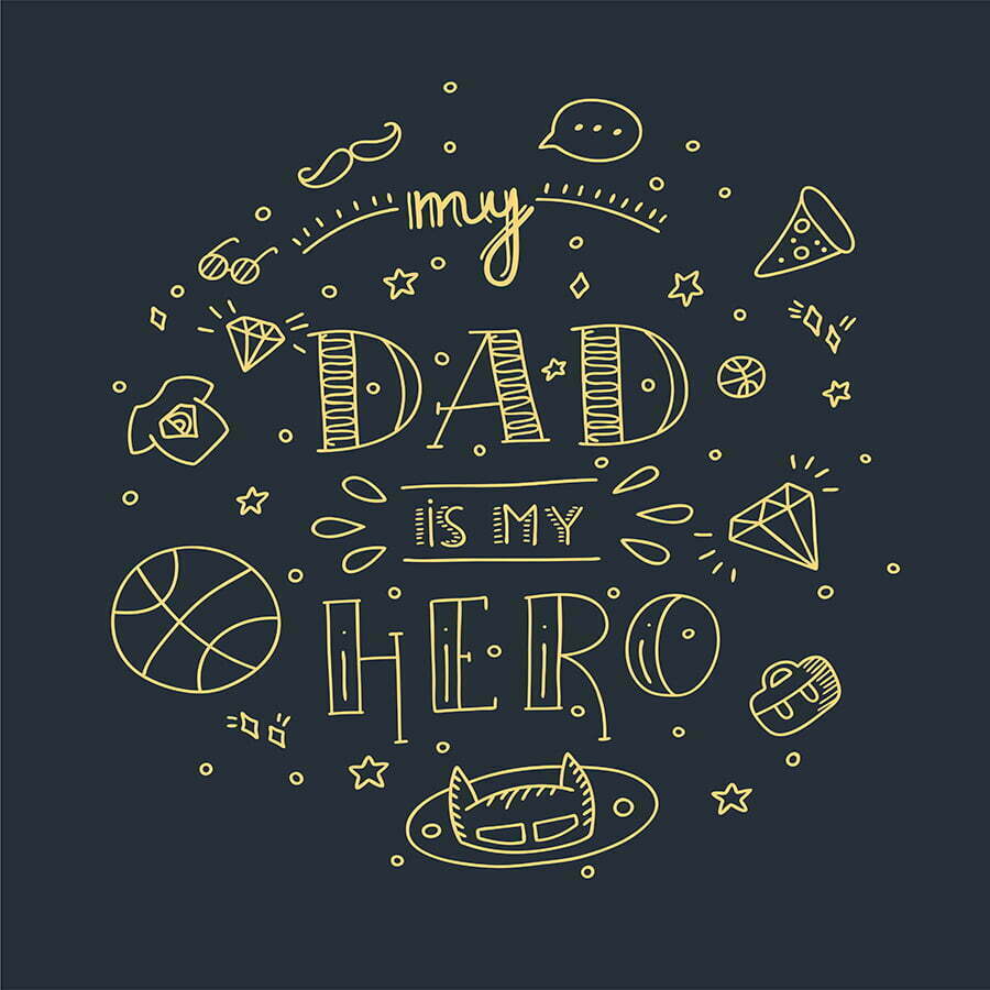 chalkboard Super Dad Quotes