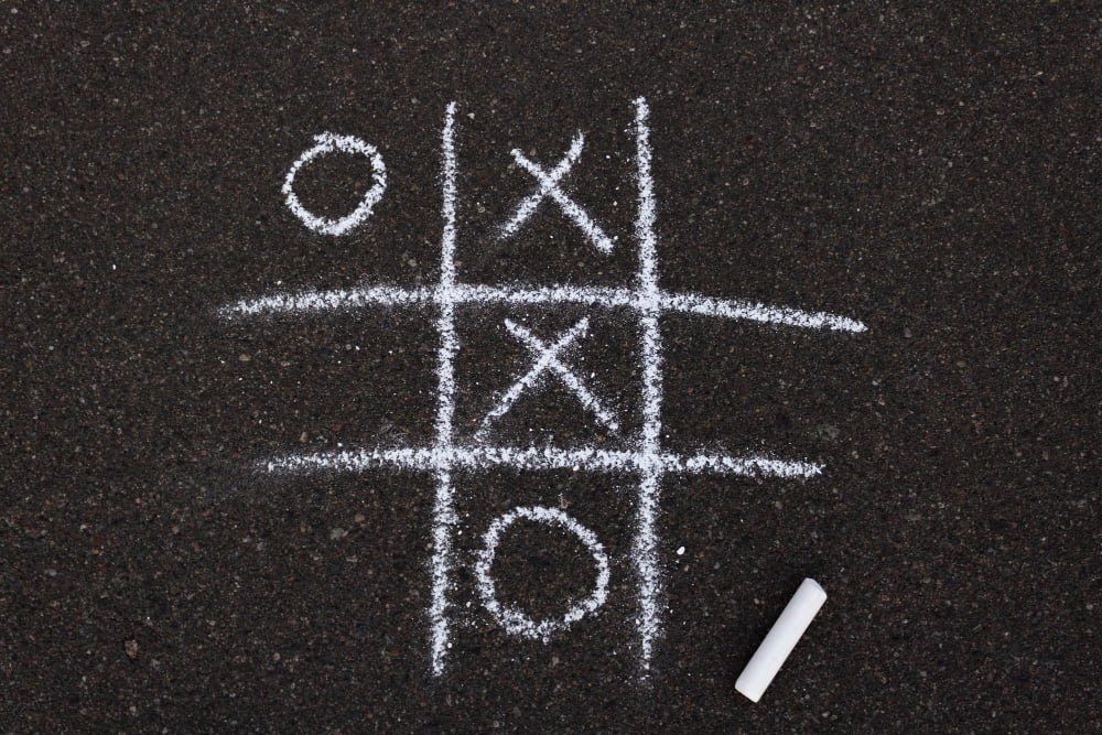 chalkboard Tic Tac Toe