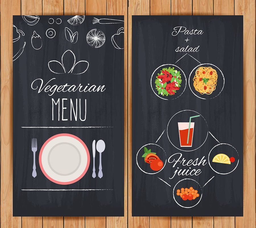 20 Creative Chalkboard Ideas For Restaurants Boost Your Business   Chalkboard Vegan Menu 