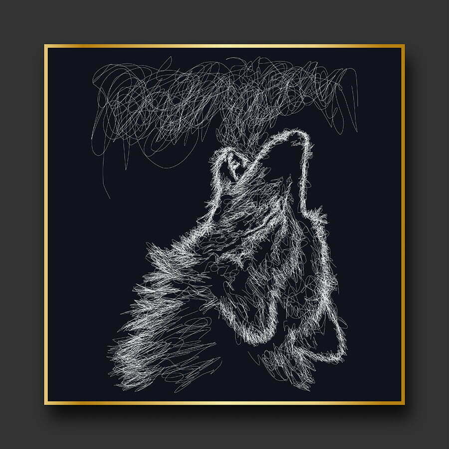 chalkboard Wolves