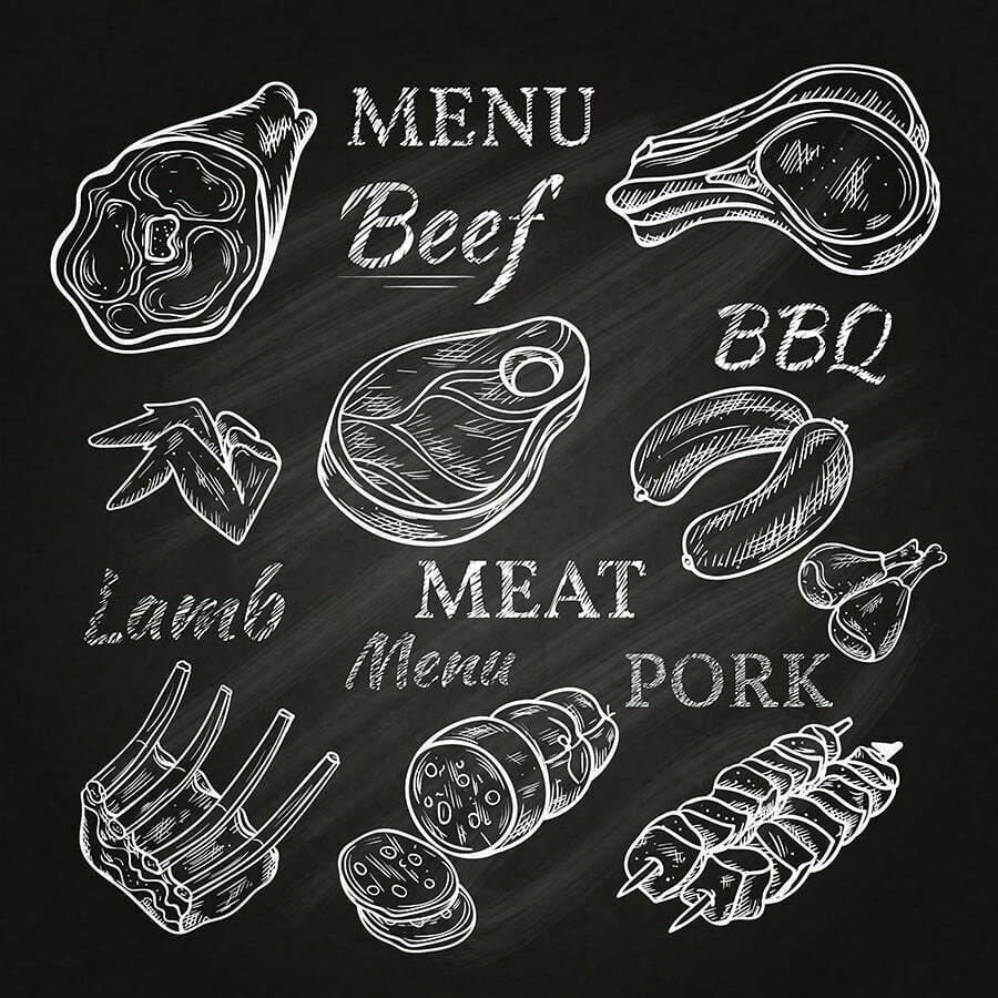 chalkboard bbq menu