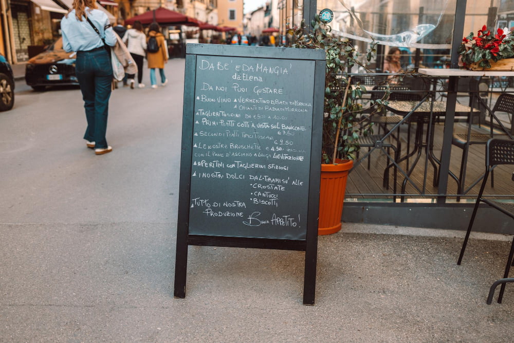 chalkboard restaurant menu