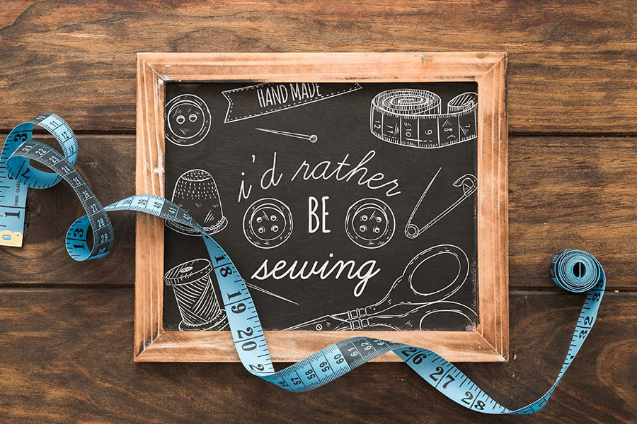 chalkboard sewing