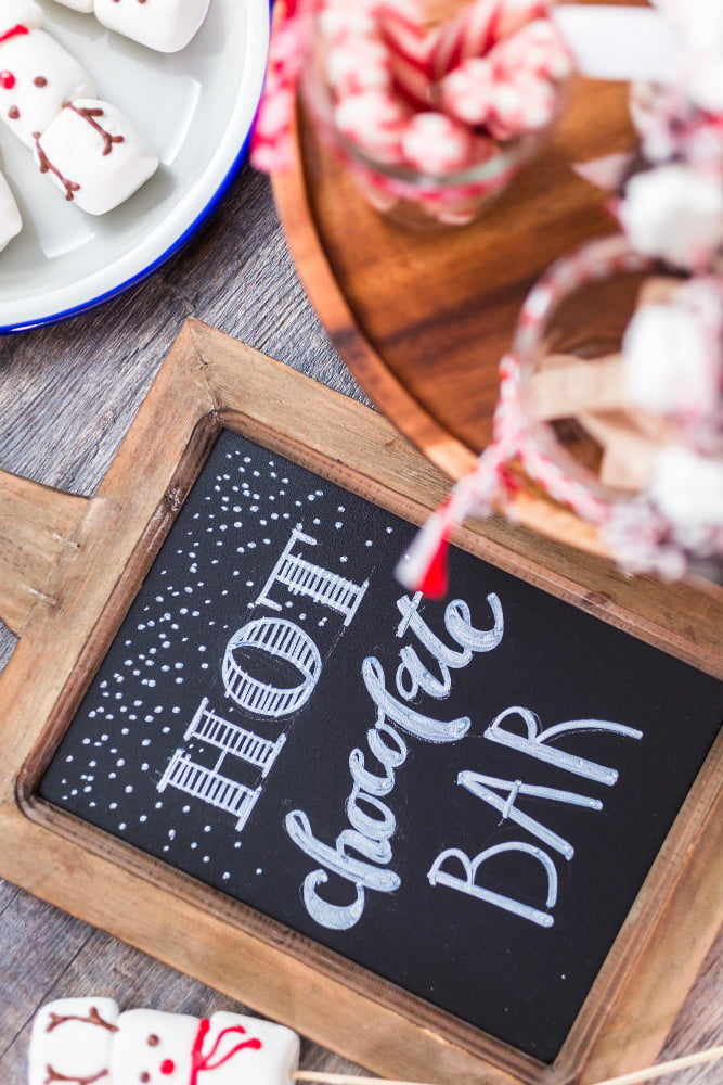 chalkboard wedding Dessert Display